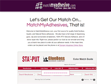 Tablet Screenshot of matchmyadhesive.com